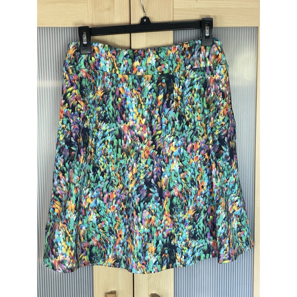 NEW DONA JO Women's Colorful Skirt Skort Groovy UPF 50+ Sz 2 L Soar Golf Tennis - Picture 5 of 6
